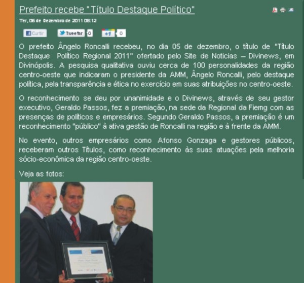 destaque politico 2011 - so gonalo do par